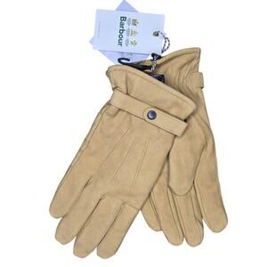 NWT Barbour Men's Leather Gloves 3M Thinsulate Insulated Tan Large New Tag